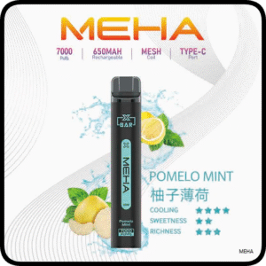 Meha Xbar魅嗨電子煙小黑條一次性拋棄式7000口【柚子薄荷】