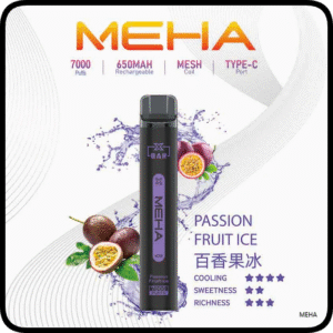 Meha Xbar魅嗨電子煙小黑條一次性拋棄式7000口【百香果冰】