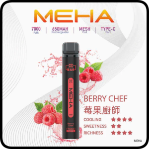Meha Xbar魅嗨電子煙小黑條一次性拋棄式7000口【莓果廚師】